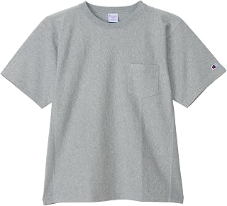 Champion Short Sleeve T-Shirt, Short Sleeve, Round Neck, 100% Cotton, 9.4 oz, Reverse Weave (R), Garment Washed, Short Sleeve Pocket T-Shirt