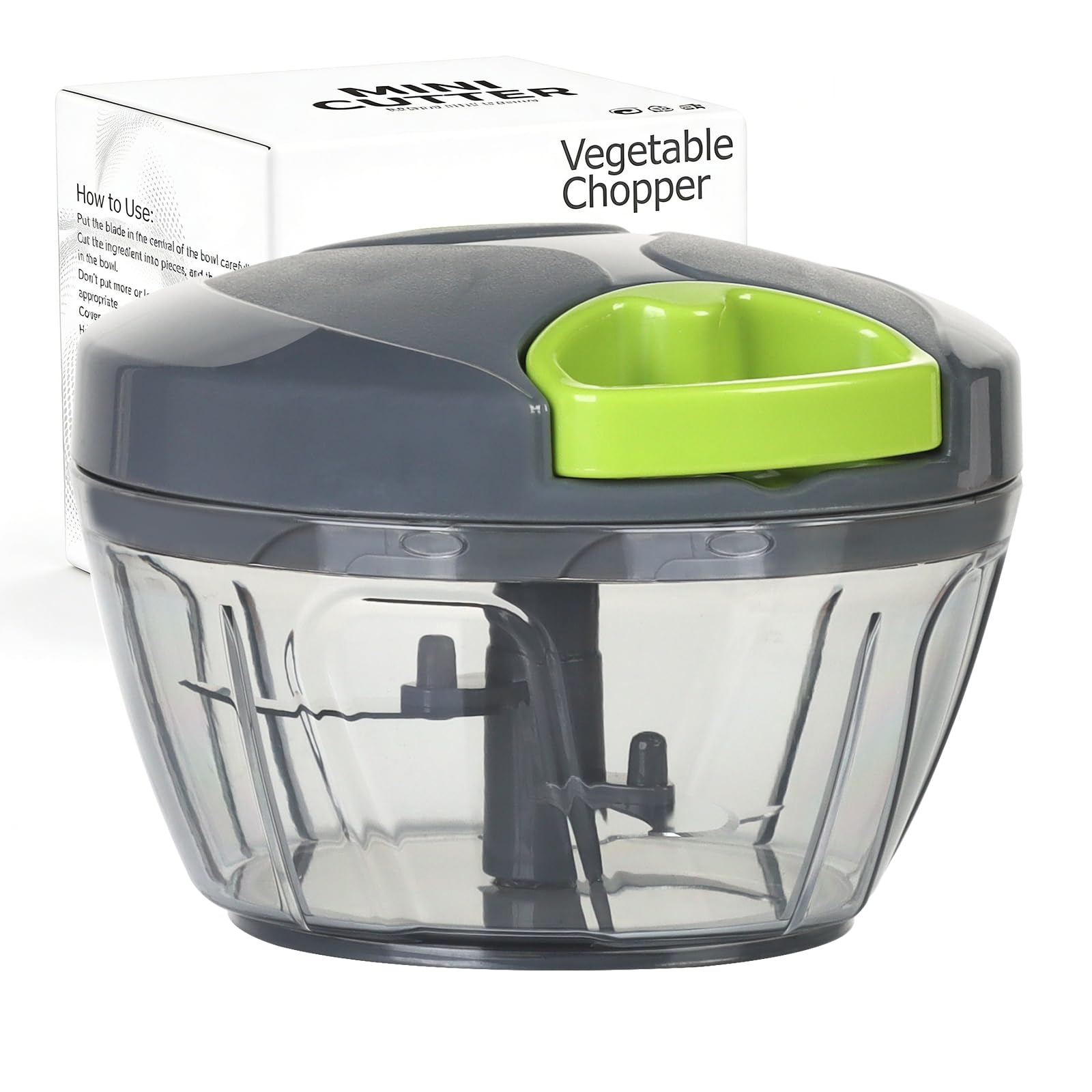 Ourokhome Manual Food Processor Vegetable Chopper, Portable Hand Pull String Gar