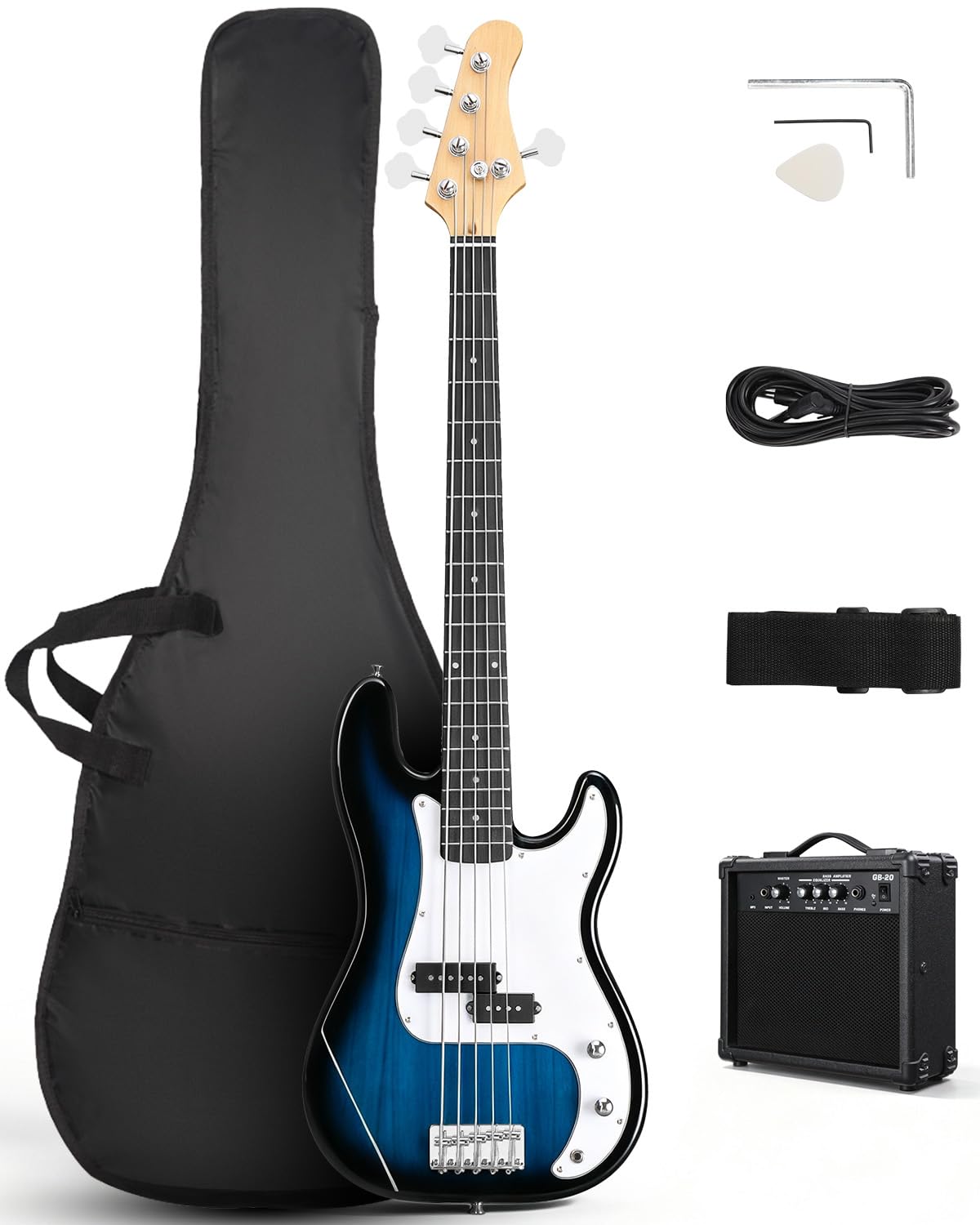 Ktaxon 5 String Bass Guitar Electric Bass Guitar Full Size 5 String Bass | All-i