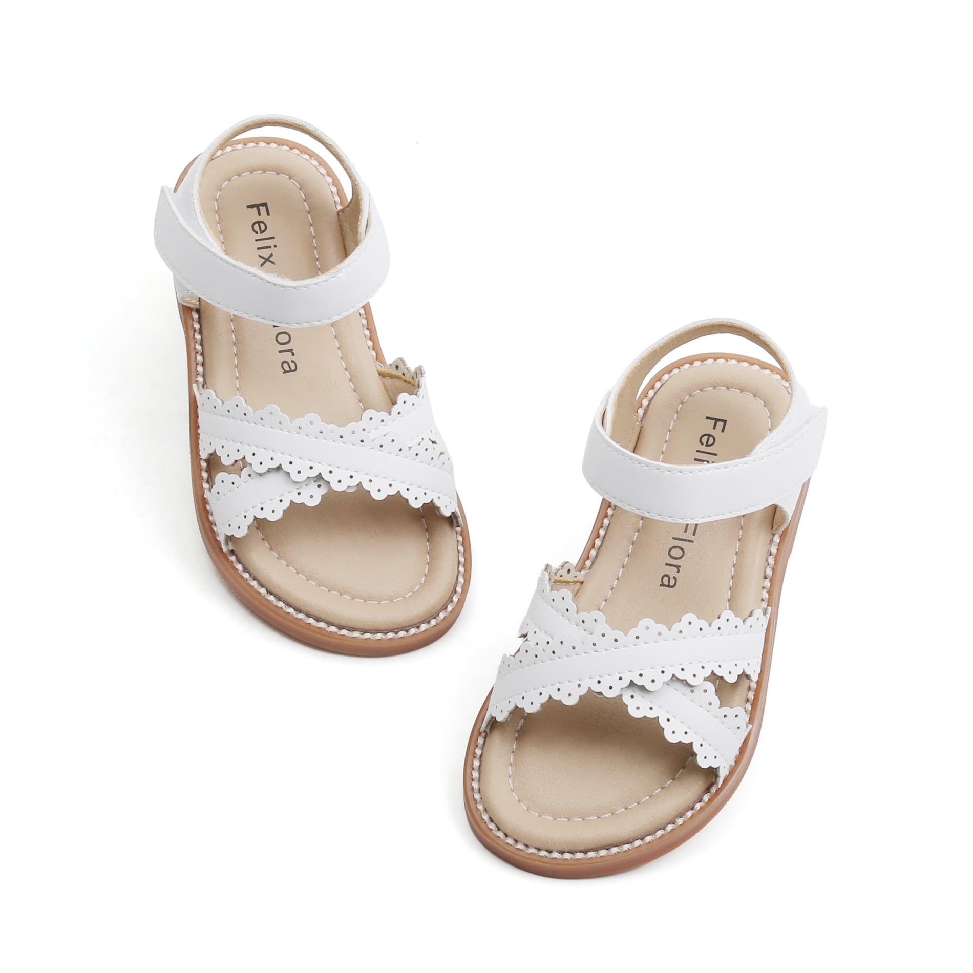 Felix & Flora Toddler Girl Sandals - Little Girl Easter Dress Shoes Lightweight 