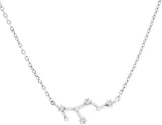 PAVOI Zodiac Necklace for Women, 14K Gold Plated Constellation CZ Choker