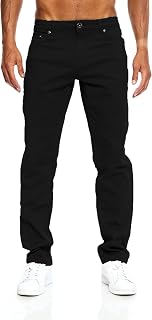 JEEL Men's Jeans, Regular Fit, Straight Cut, Stretch Trousers, Basic, Washed