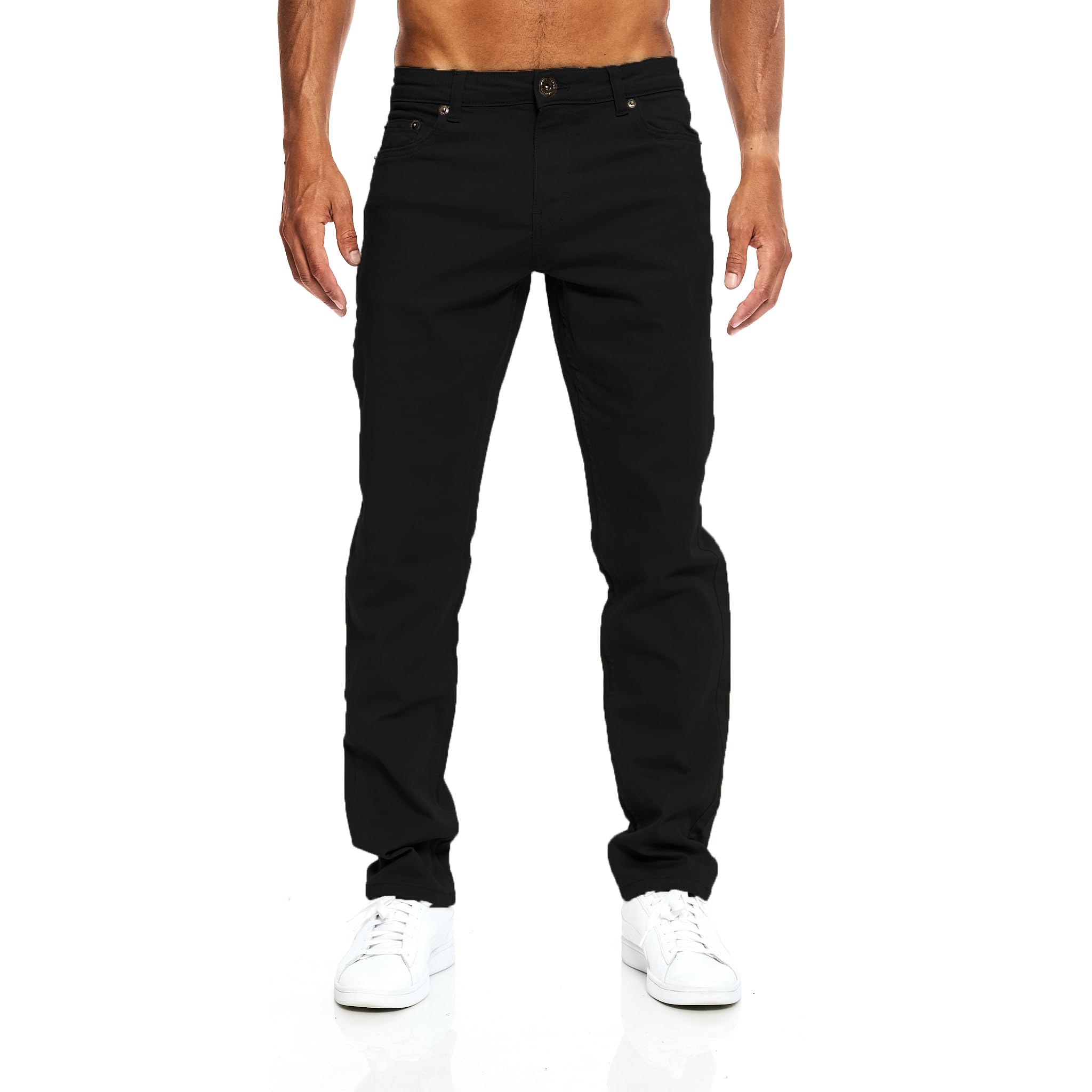 JEEL Men's Jeans, Regular Fit, Straight Cut, Stretch Trousers, Basic, Washed