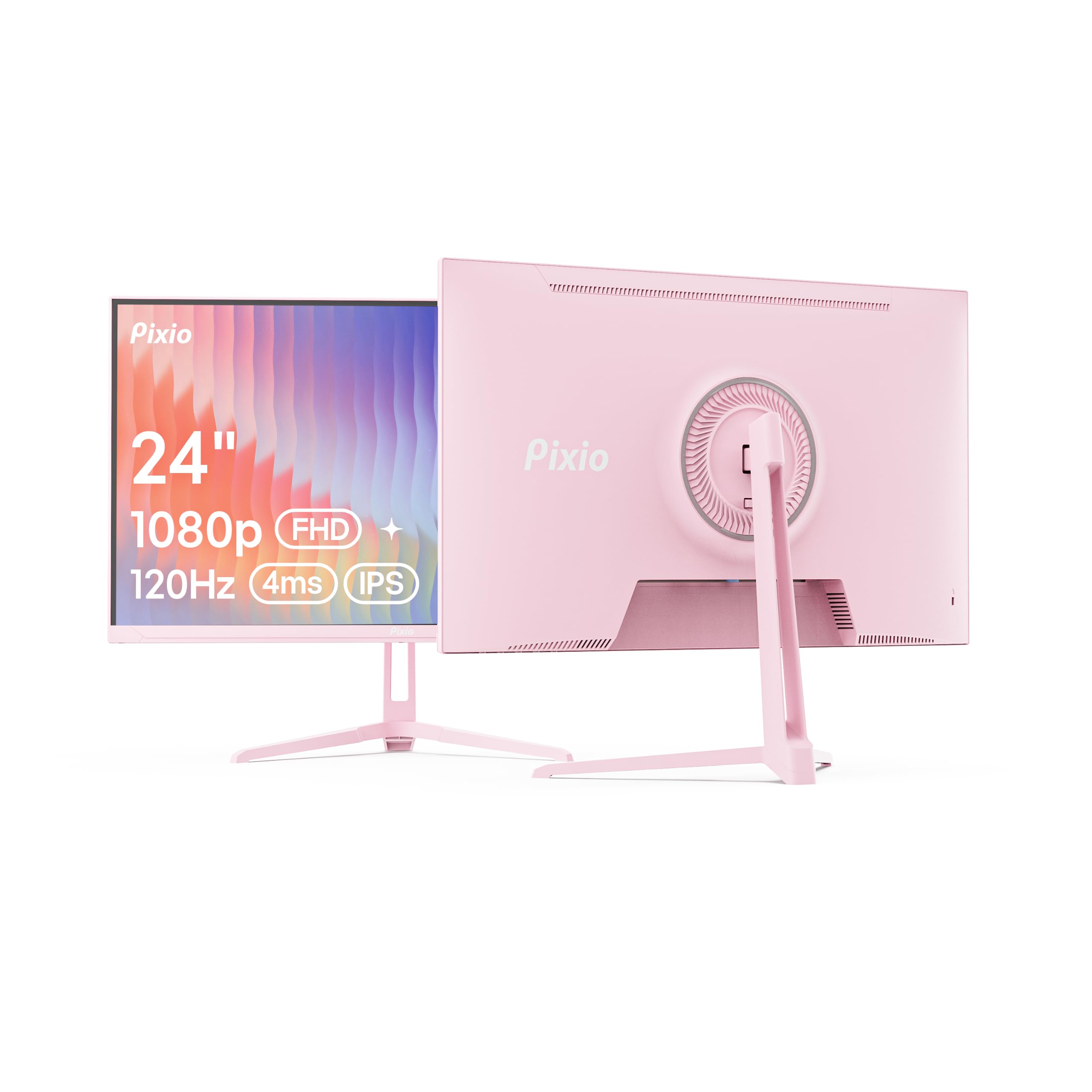 Pixio PX246 Wave Pink 24 inch 120Hz Refresh Rate FHD 1080p Resolution IPS Panel 