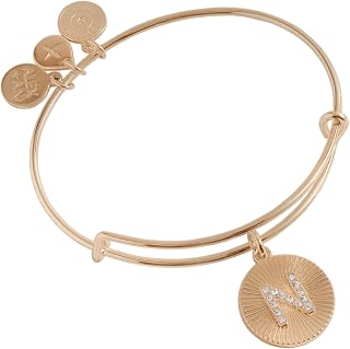 Alex and Ani Initial I Pave Starburst Texture Bangle