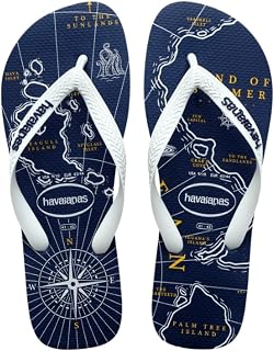 Havaianas - Top Nautical Men's Comfortable, Lightweight and Versatile Flip Flops - Sailor Design - Wide Straps - Men