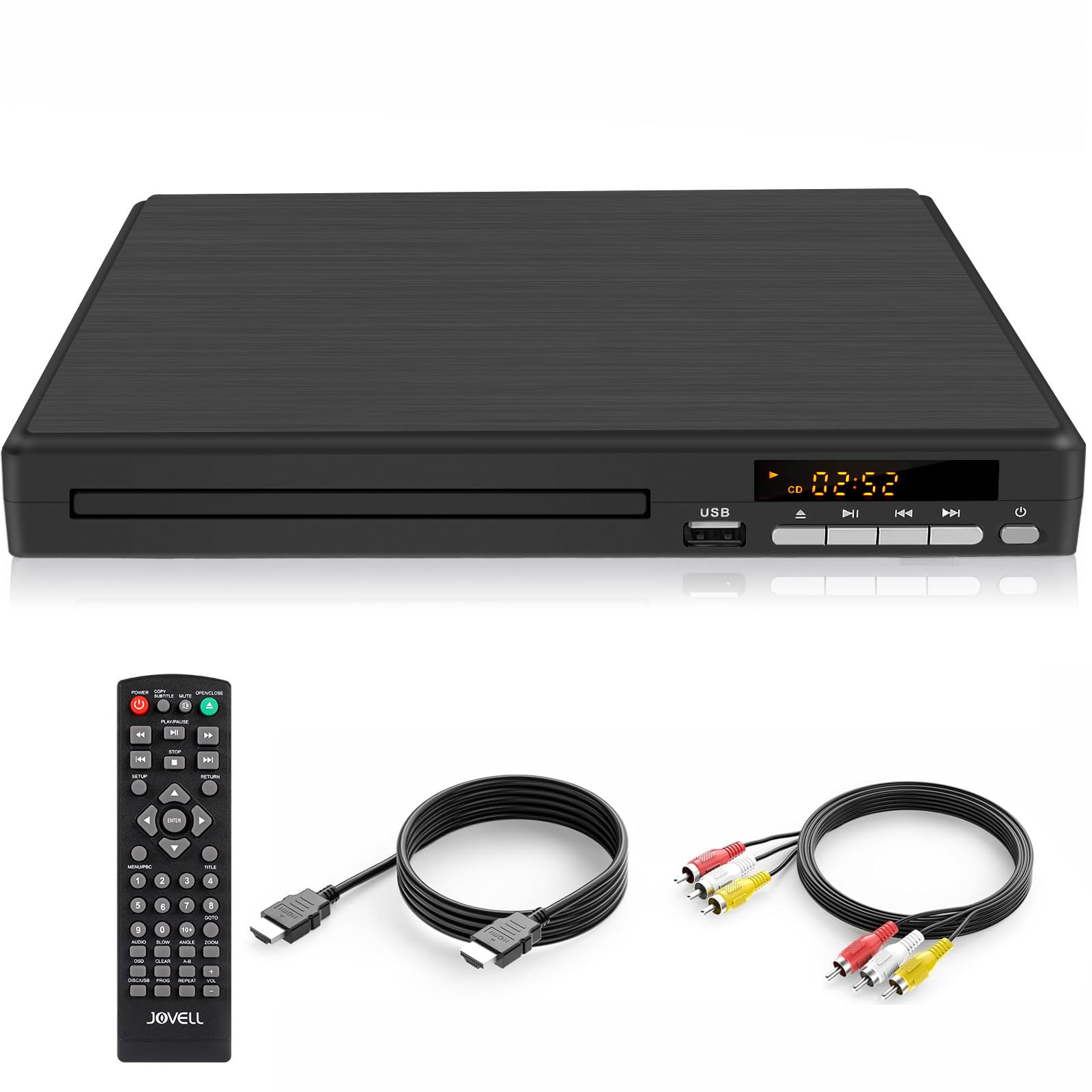 DVD Player for TV, Region Free DVD Player HDMI, 1080P Upscaling, USB Input, Coax