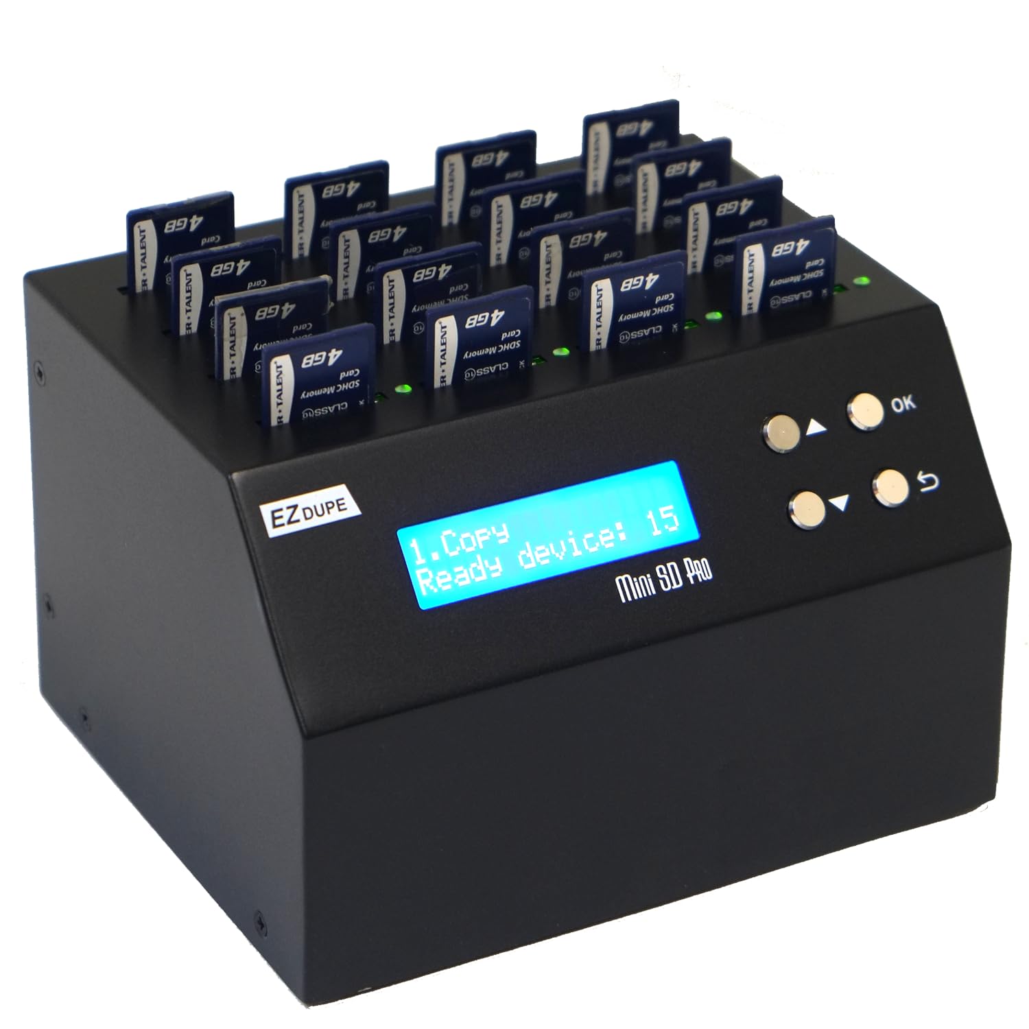 EZ DUPE Mini SD Pro 1:15 SD/microSD Card Duplicator - 2GB/Min - Standalone Multi