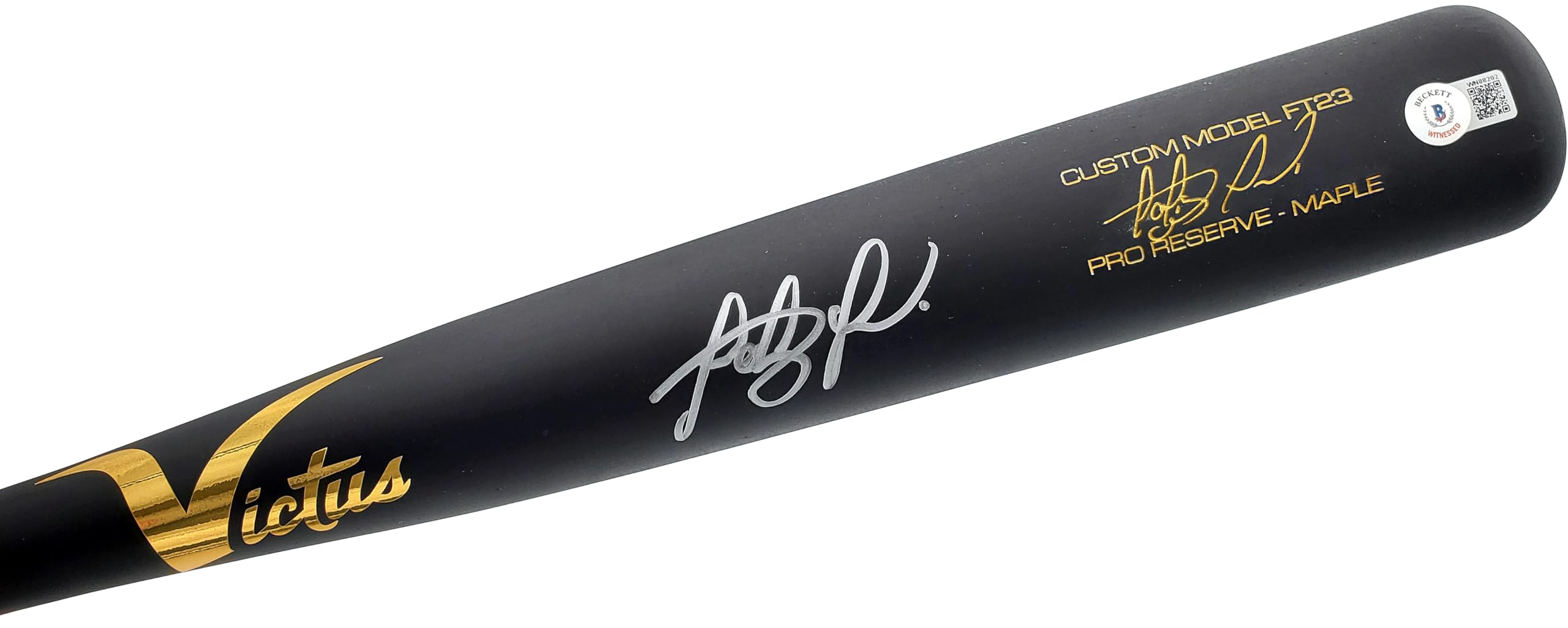 Fernando Tatis Jr. Autographed Black Game Model Baseball Bat Beckett BAS QR Stoc