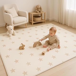 Bubba Bear Baby Play Mat, Floor Foam Playmats for Babies, Foldable Matt Gyms Playmat for Kids & Infants, Large Padded Waterproof Mats for Crawling & Playing, Soft Folding
