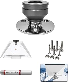LOBOTOKO Marine-Grade Fixed Mount for Starlink Mini, Heavy-Duty 316 Stainless Steel Antenna Mount, Including Pipe Adapter, Ideal for Boats, Yachts, Sailboats, Trawlers & RVs