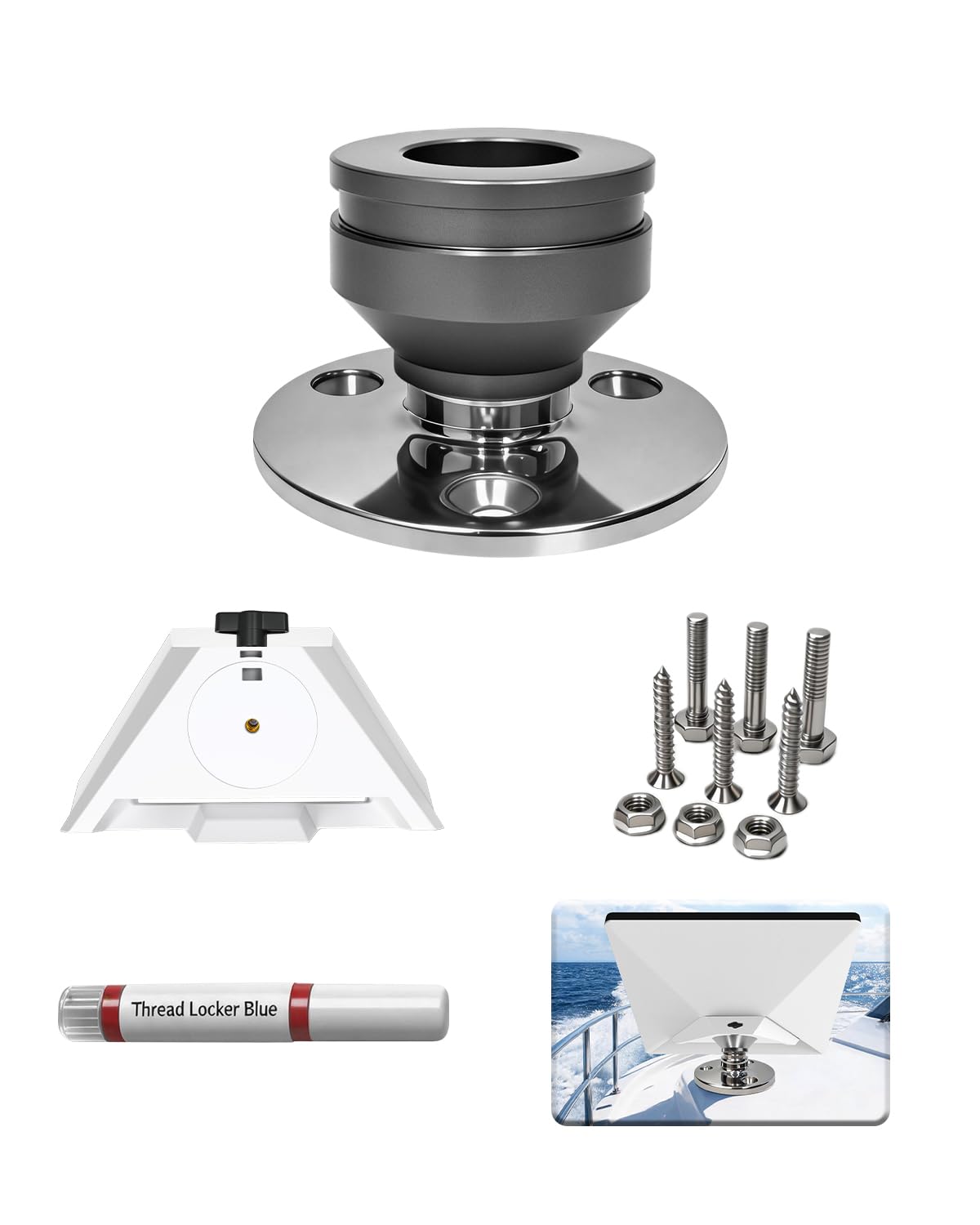 LOBOTOKO Marine-Grade Fixed Mount for Starlink Mini, Heavy-Duty 316 Stainless St