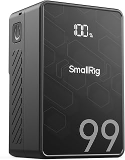 SMALLRIG V Mount Battery VB99 SE, 99Wh / 6800mAh PD65W Mini V-Mount Battery | 2.5H Full Charge, PD 3.0 USB-C, D-Tap, BP, USB-A, DC Fast Charging, for Cameras, Camcorders, Phones, Monitors, Video Lights