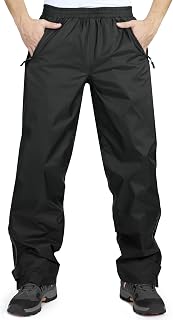 33,000ft Men's Rain Pants, Waterproof Rain Pants, Windproof Pants for Hiking, Fishing