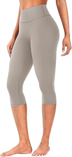 YEOREO Ease Womens Workout Capri Leggings Hidden Scrunch Gym Yoga Pants