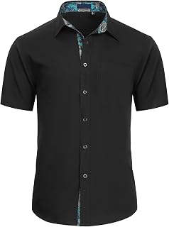 Enlision Shirts for Men Short Sleeve Casual Dress Shirt Formal Shirts Business Shirt Elegant Shirt