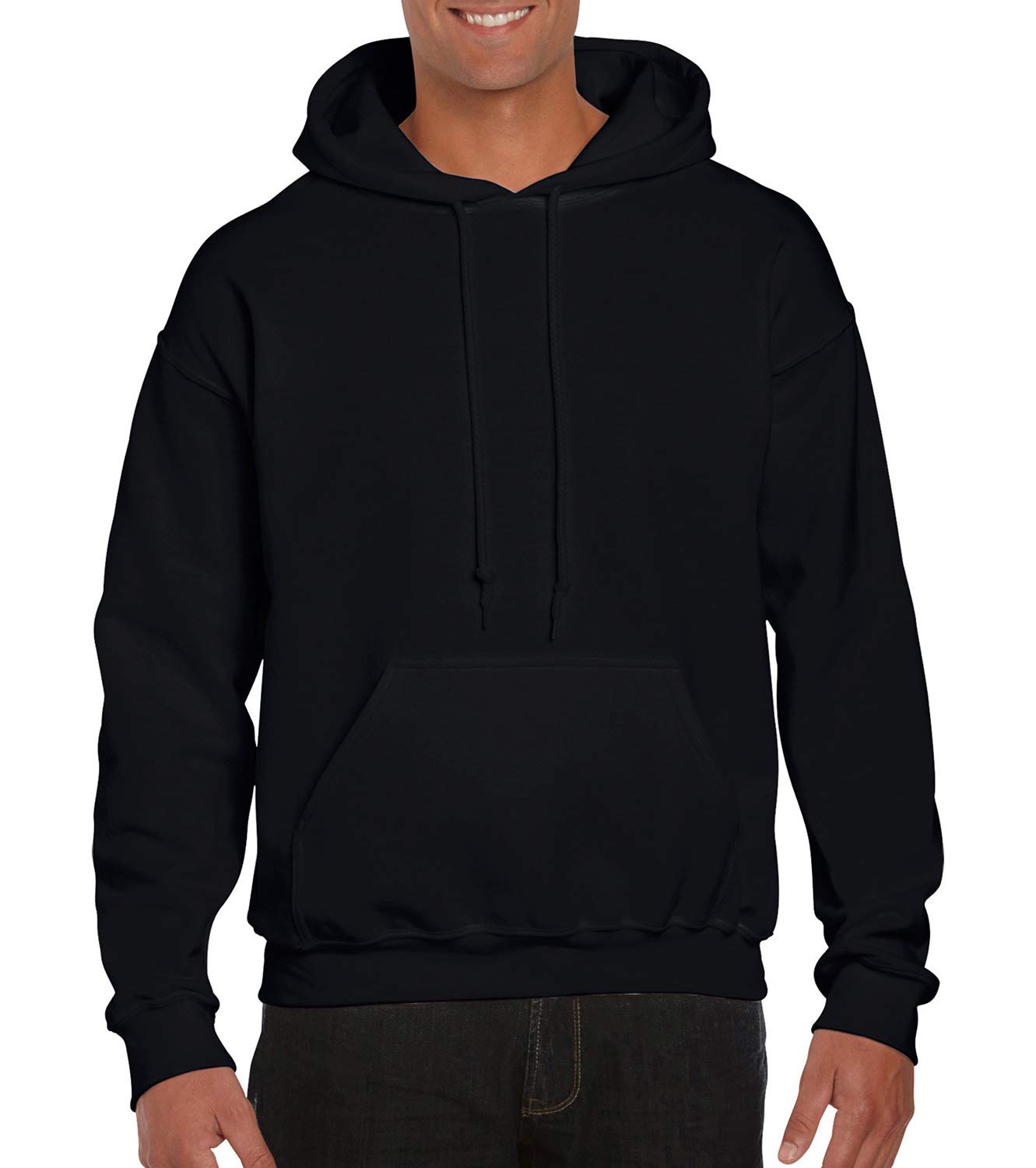 Gildan - Hoodie - Men (M) (Black), Black, M
