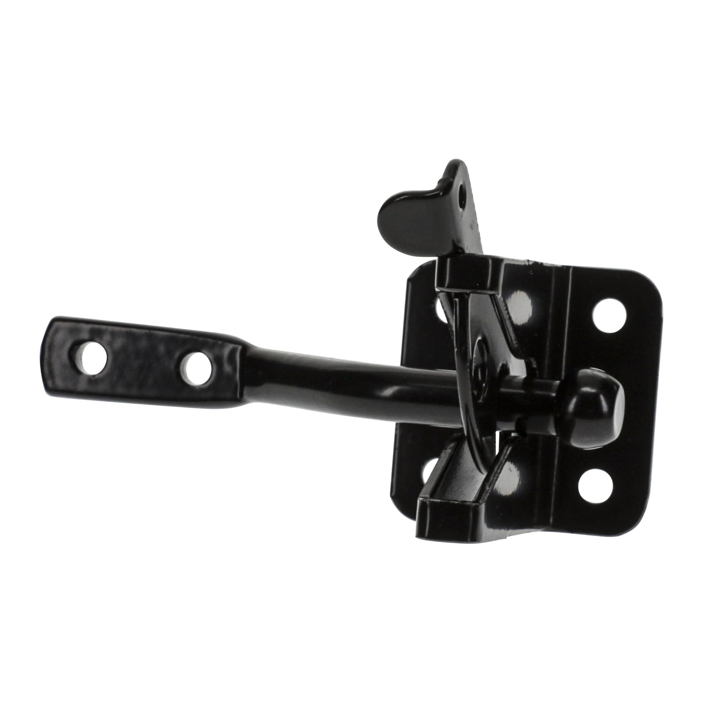 National Hardware Automatic Gate Latch, 4 in Strike, Steel, Black | Self-Latchin