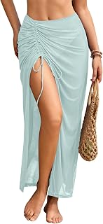 AI'MAGE Women Sheer Mesh Cover Up Swimwear Cover Up Long Beach Cover Up Swimsuit Cover Up Swimwear S-XXL