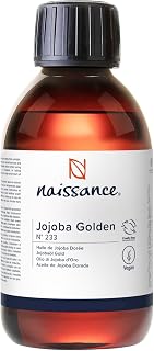 Naissance Golden Jojoba Oil (No. 233) - 225 ml - Natural, Cold Pressed - for Face, Hair, Massage, Skin