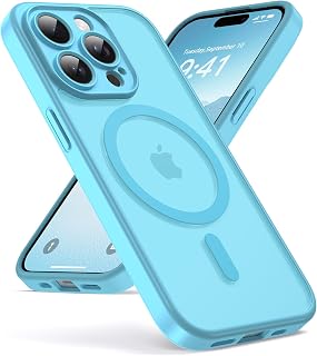Oududianzi - Magnetic Case for iPhone 15 Pro Magsafe Case,Lightblue