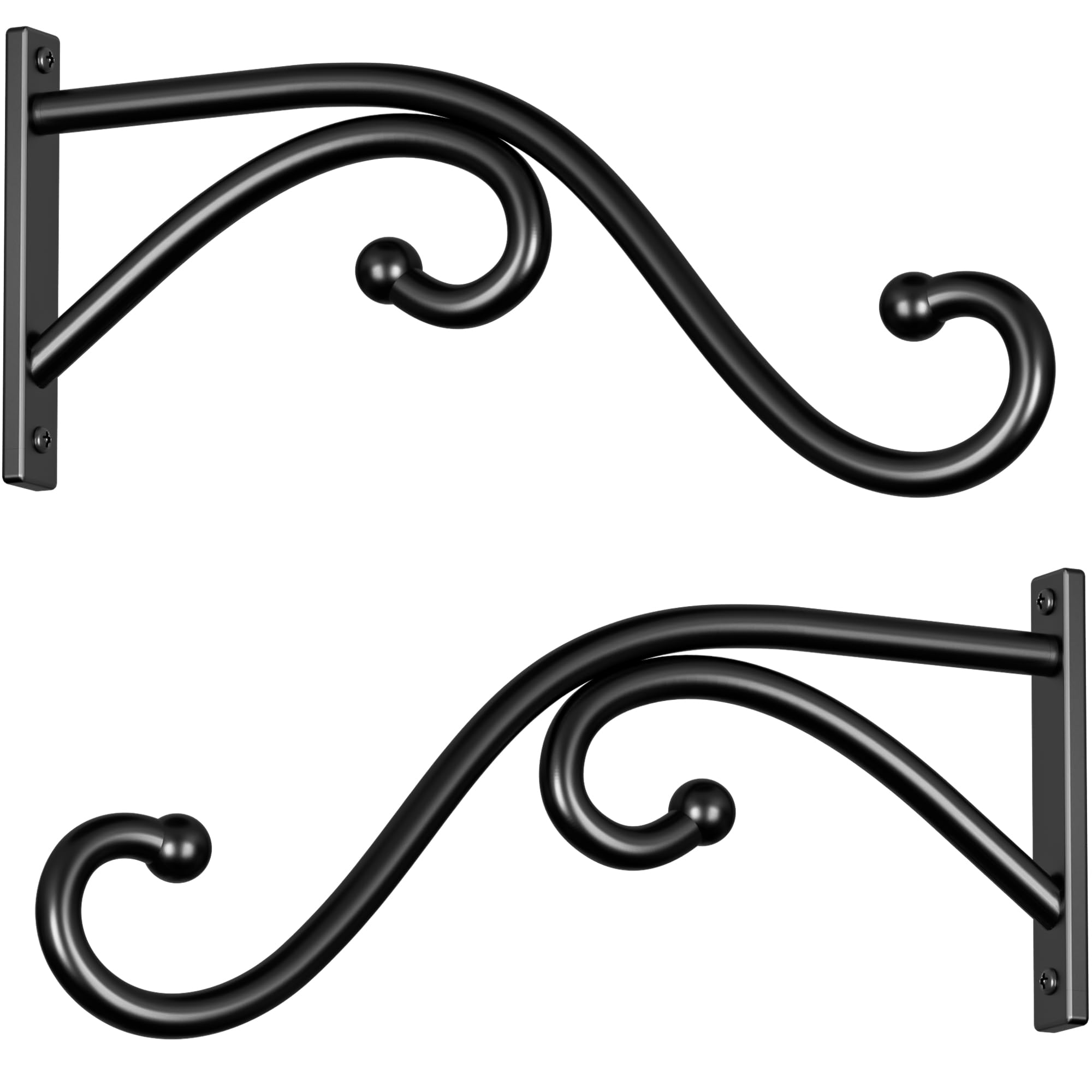 Qiuzido Plant Hook Hanging Plant Brackets - 2 Pack 12 Inch Metal Wall Hooks, Han