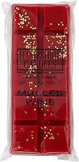Mulled Wine Christmas Wax Melts | Highly Scented | Soy Wax, Vegan & Cruelty Free | Handmade Snap Bar | Festive Winter Spice Scent with Cinnamon, Ginger & Berries | Approx. 50g, Made in the UK (1 Bar)