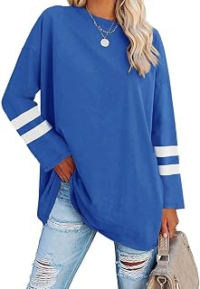 Ebifin Women's Oversized Long Sleeve Crew Neck Top