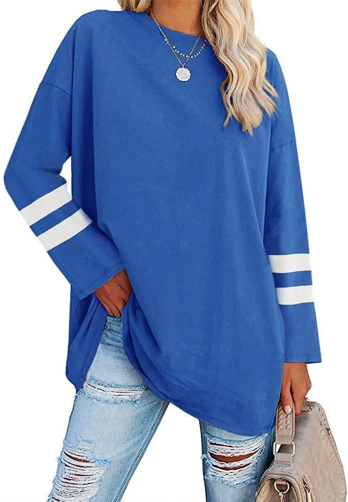 Ebifin Women's Oversized Long Sleeve Crew Neck Top