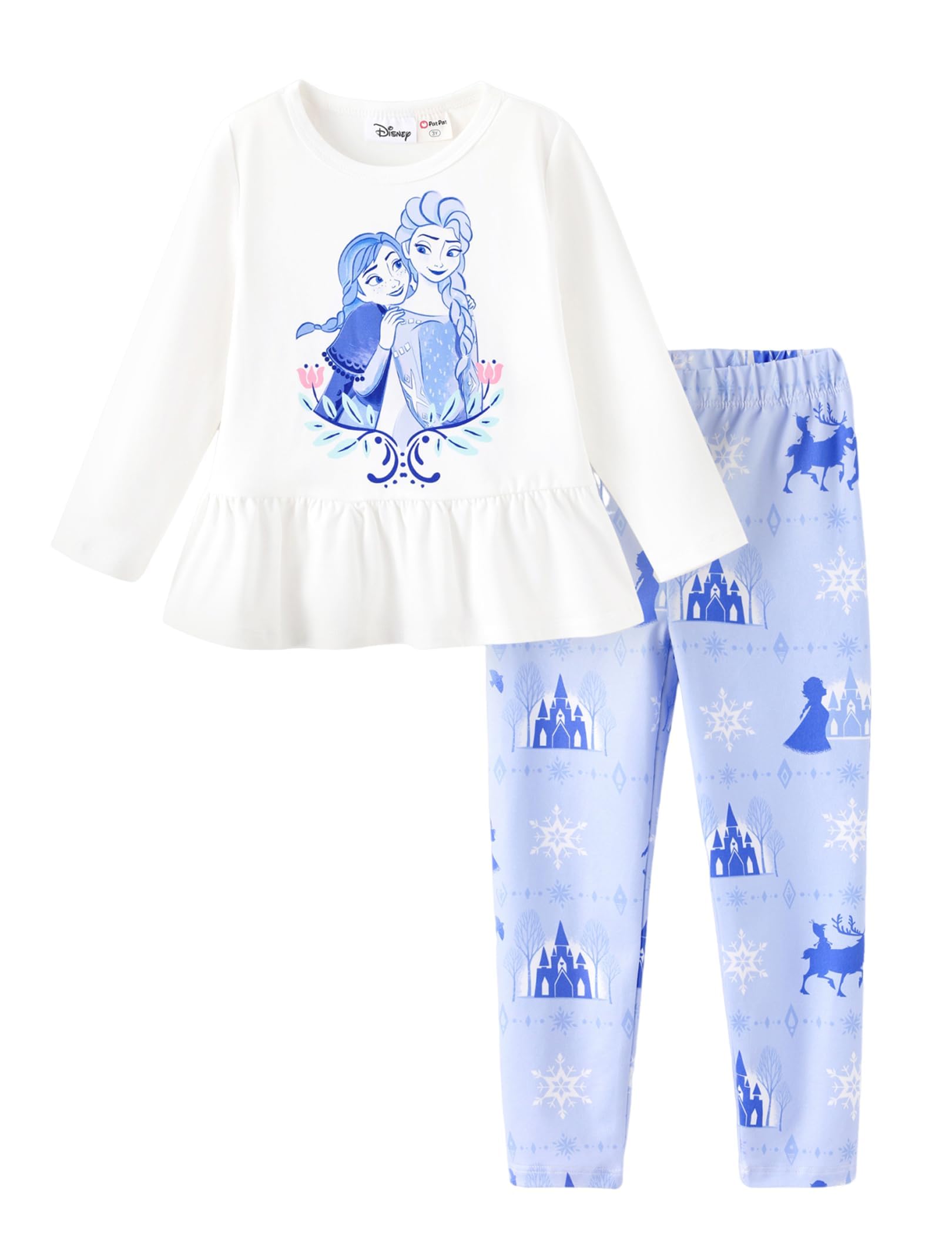 Disney Princess Baby Girl Dress Long Sleeve Shirt and Leggings 2 Pieces Girls Cl