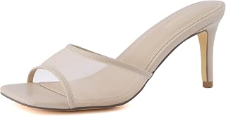 CUSHIONAIRE Evie Women's Kitten Heel Sandals Slip-on One Band Dress Sandals Memory Foam Wide 3 in Heel