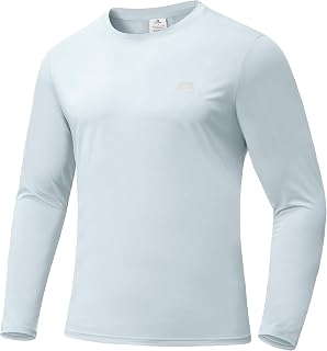 Boyzn Men's UPF 50+ Sun Protection Swim Shirts - Quick Dry Lightweight Rash Guard Beach Swim Tee for Surfing Swimming Fishing
