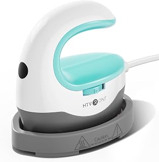 HTVRONT Heat Press Mini Heat Press Machine, Mini Iron for Crafts Mint | Heats Up Quickly & 3 Heat Setings, Perler Beads Iron, Small Heat Press Machine for T Shirts, Hats