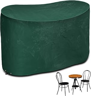 RICHIE Small Bistro Set Cover, 146 * 70 * 80cm Waterproof Garden Furniture Set Cover, Polyethylene Outdoor Bistro Table Chair Cover, Windproof Patio Furniture Cover, Anti-UV