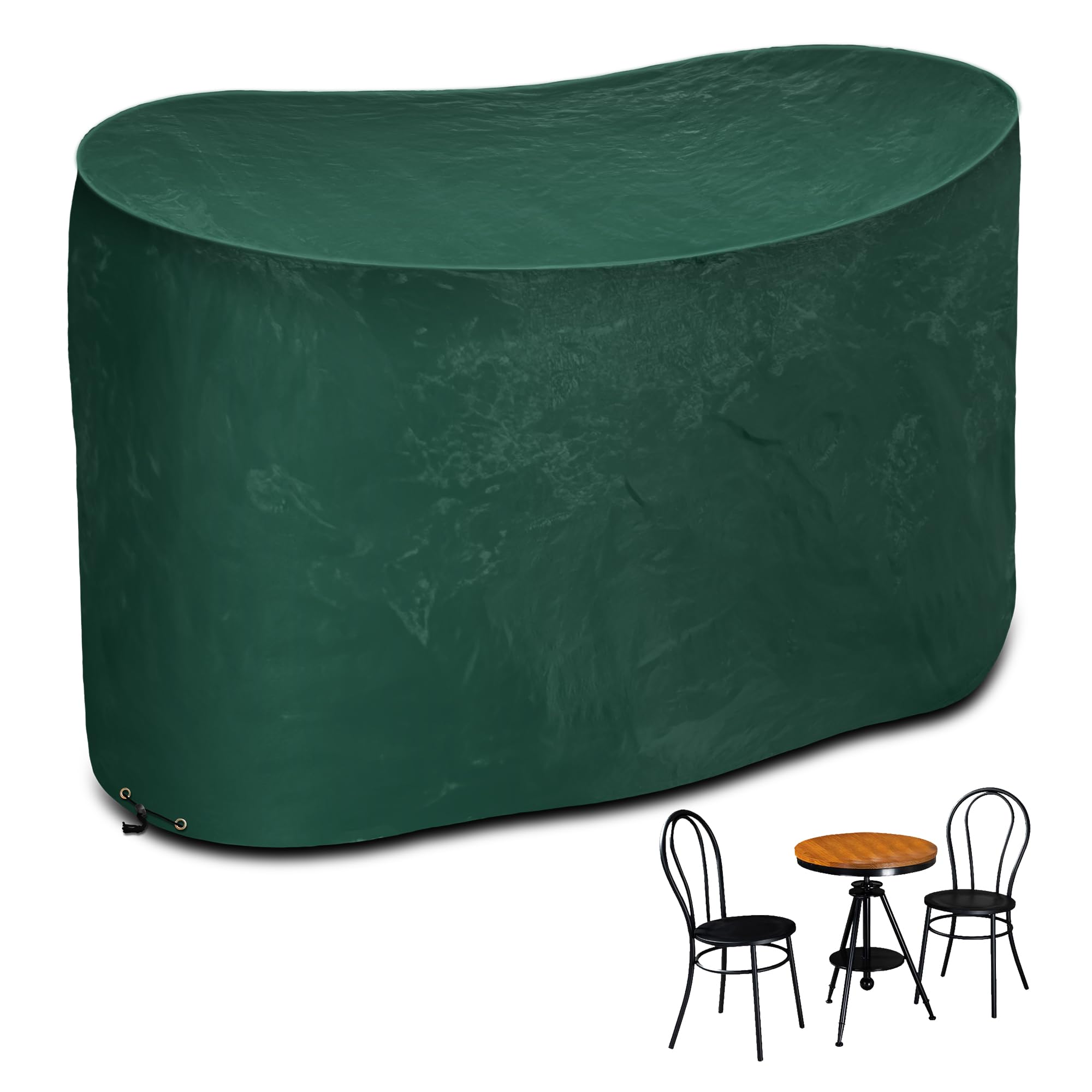 RICHIE Small Bistro Set Cover, 146 * 70 * 80cm Waterproof Garden Furniture Set C