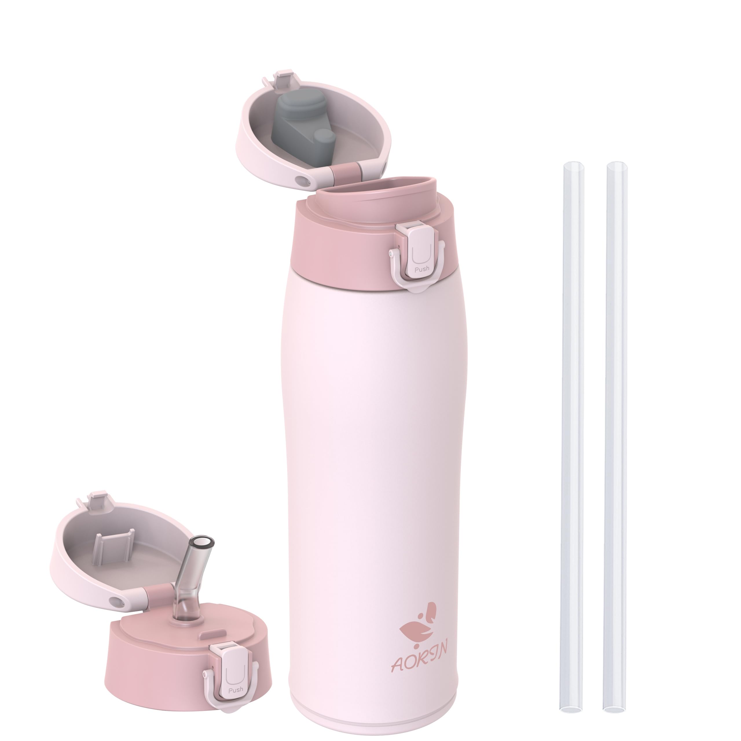 AORIN Insulated Water Bottle, 18/8 Stainless Steel Water Bottle, 750 ml Children