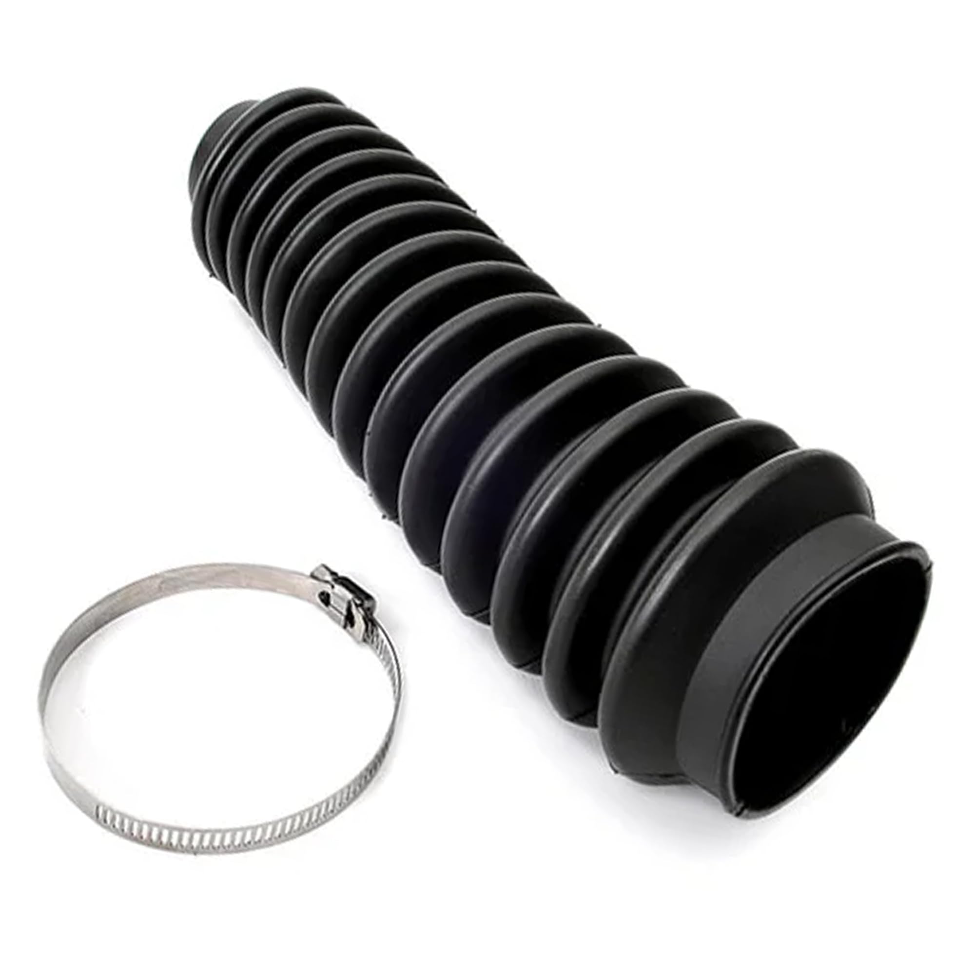 Rough Country Shock Boot - Black Protective Cover with Stainless Steel Clamp, Gu