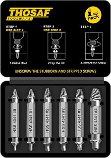 Damaged Screw Extractor Set,Christmas Stocking Stuffers for Adults Men Him | Gifts for Men,Mens Gifts for Dad,Husband,Stripped Screws Bolt Drill Bit Tools for Easy Removal of Rusty Broken Screw