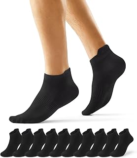 10 Pairs Men's Short Socks Women's Short Cotton Sports Socks Low Breathable Running Elastic Tennis