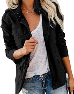 Imily Bela Women's Jacket Cotton Parka with Multiple Pockets