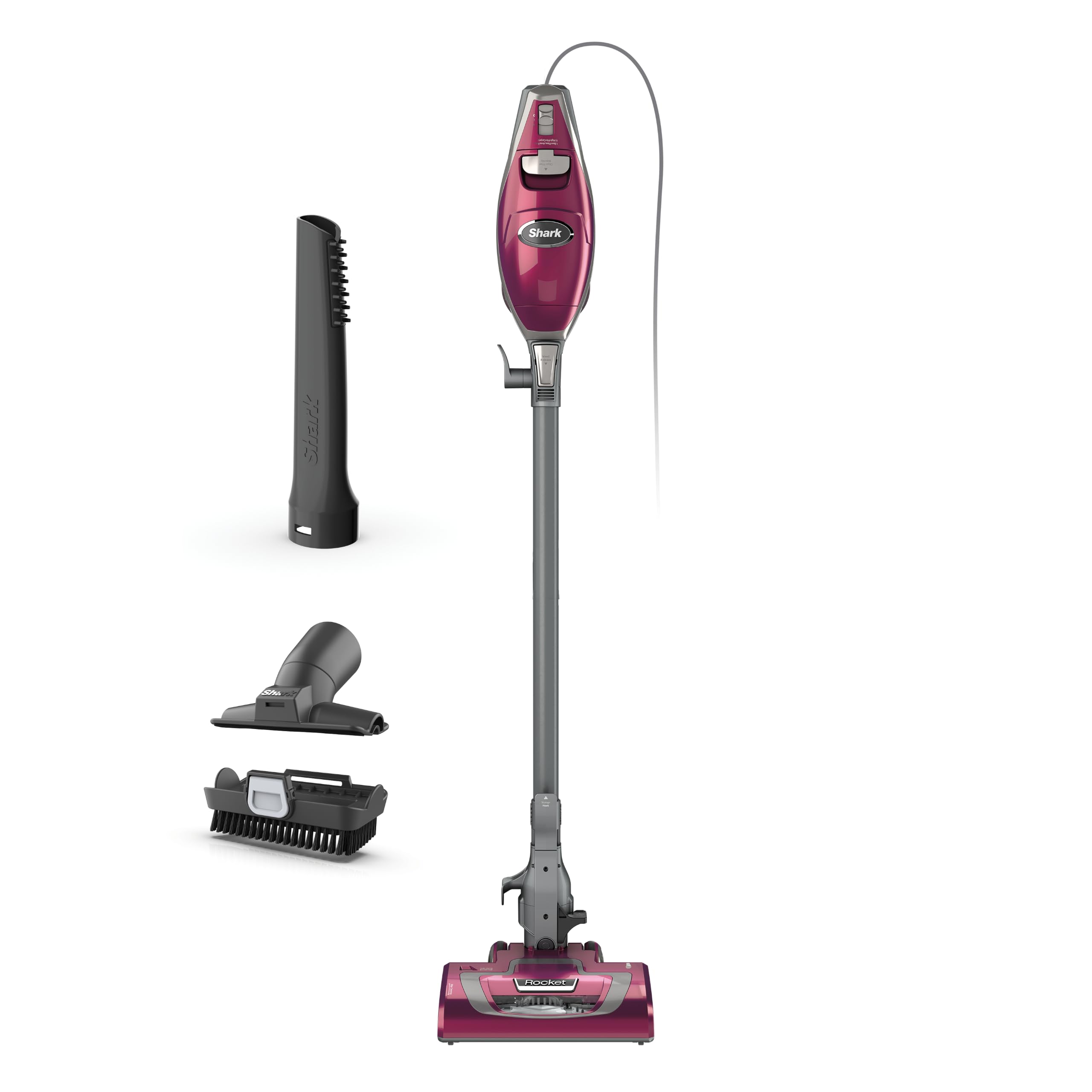 Shark Rocket Pet Plus Corded Stick Vacuum, Lightweight, Bordeaux, HV322 | Carpet