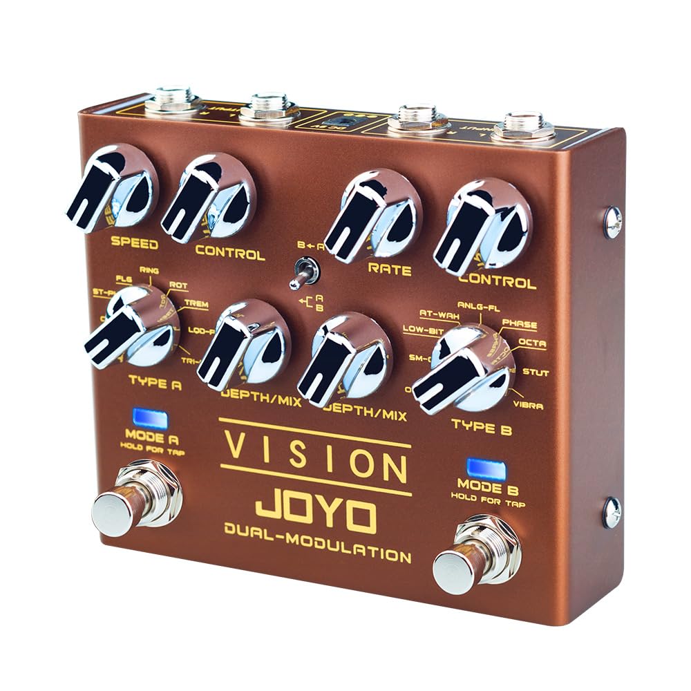 JOYO Dual-Channel Modulation Guitar Pedal, 18 Effects (A: Phaser/Chorus/Flanger 