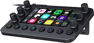 Razer Stream Controller: All-in-one Keypad for Streaming - 12 Haptic Switchblade Keys - 6 Tactile Analog Dials - 8 Programmable Buttons - Designed for Efficient Multi-Tasking