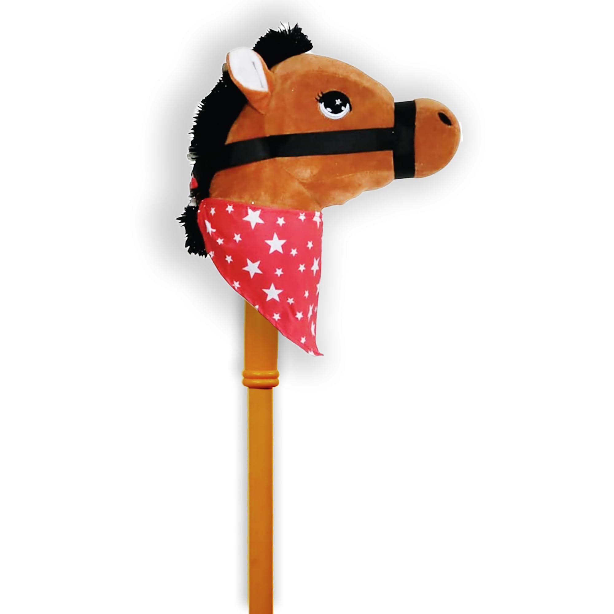 Ponyland: Music Stick Animal - Brown Horse - Music Button, Sturdy Two-Piece Stic