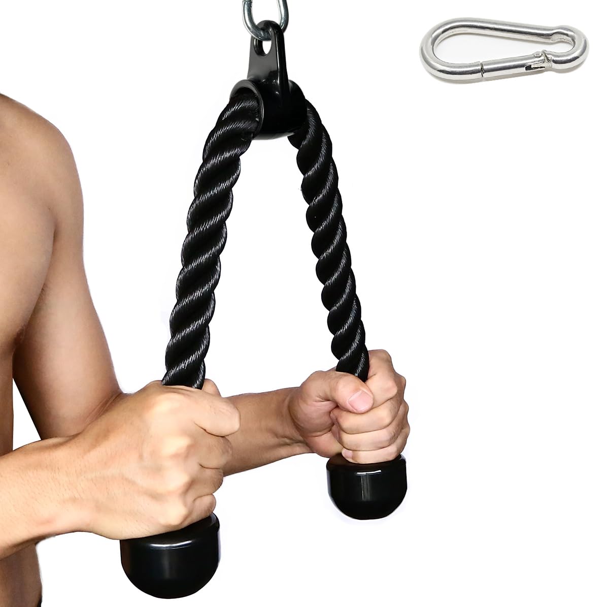 Tricep Rope 27 & 36 inches 2 Colors Fitness Attachment Cable Machine Pulldown He