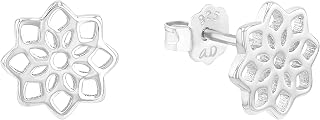 s.Oliver Orecchini a bottone in argento Sterling 925 da donna, con zirconi sintetici, argento, forniti in confezione regalo per gioielli
