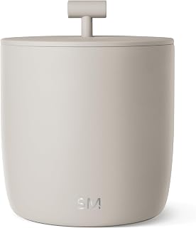 Simple Modern Vacuum Insulated Ice Bucket with Lid and Scoop | for Cocktail, Champagne, Wine, Beer, & Hosting | Stainless Steel 100oz Capacity for Large Parties | Rocks Collection | Almond Birch