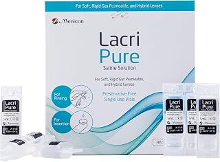 Menicon LacriPure Saline Contact Lens Solution 5ml 98 vials 3 Months Supply
