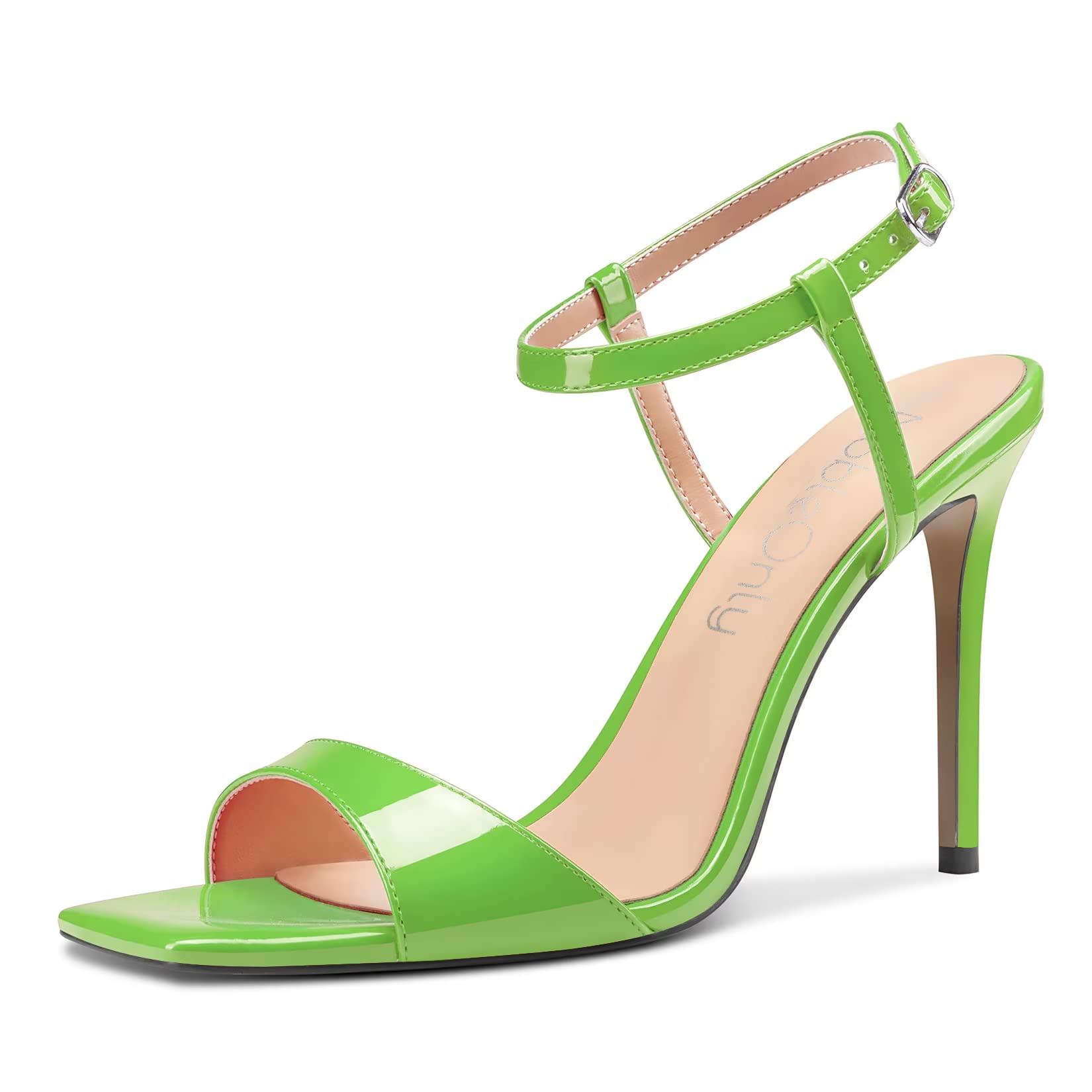 NobleOnly Women's High Heel High Heel Open Toe Sandals Strap Ankle Slingback Wed