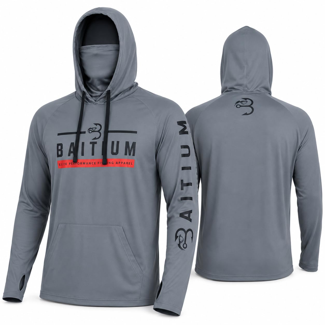 Fishing Shirts for Men,UPF50 Hooded Long Sleeve with Gaiter, Sun Protection Dry 